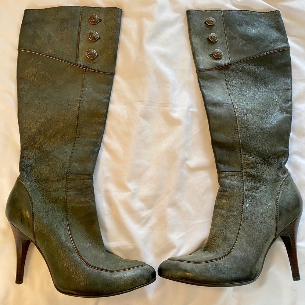 Sam Edelman tall leather boots, unique!